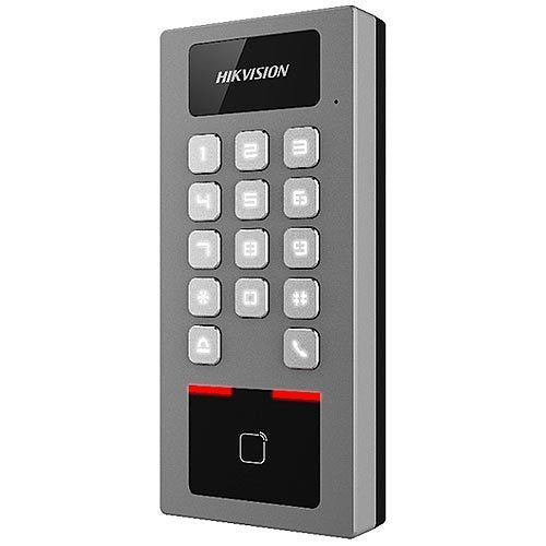 Hikvision DS-K1T502DBWX Serie Pro, Terminal Lector de Tarjetas Wiegand Mifare, DESfire, IP65, 100.000 Tarjetas