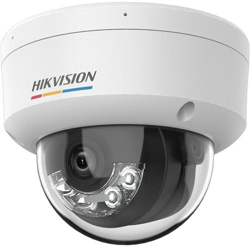 Hikvision DS-2CD1147G2H-LIU(2,8mm) Serie Value Cámara IP domo ColorVu de 4MP con luz híbrida inteligente, lente fija de 2,8 mm, IP67, IK08, blanco