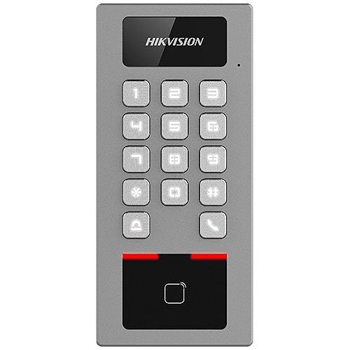 Hikvision DS-K1T502DBWX Serie Pro, Terminal Lector de Tarjetas Wiegand Mifare, DESfire, IP65, 100.000 Tarjetas