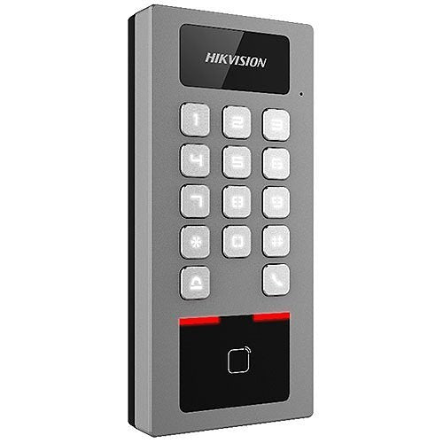 Hikvision DS-K1T502DBWX Serie Pro, Terminal Lector de Tarjetas Wiegand Mifare, DESfire, IP65, 100.000 Tarjetas