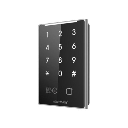 Hikvision DS-K1109DKB-QR Lector de Tarjetas, contraseñas y códigos QR, RS-485, Wiegand W26 / W34