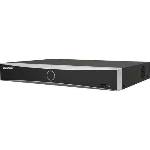 Hikvision DS-7608NXI-K1(D) NVR AcuSense Serie K 8 canales PoE 4K con alarma de reconocimiento facial, 80/80Mbps, 1U