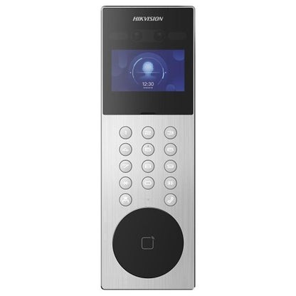 Hikvision DS-KD9203-ME6 Estación de puerta de reconocimiento facial de la serie Ultra IP con pantalla LCD de 4,3", 2 lentes HD gran angular de 2MP, IP65