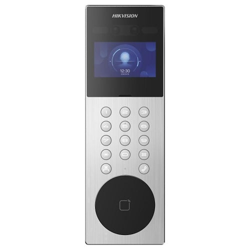 Hikvision DS-KD9203-ME6 Estación de puerta de reconocimiento facial de la serie Ultra IP con pantalla LCD de 4,3", 2 lentes HD gran angular de 2MP, IP65