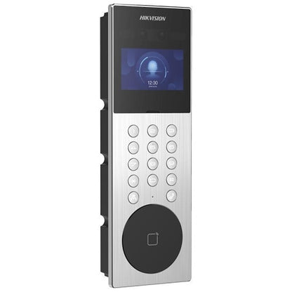 Hikvision DS-KD9203-ME6 Estación de puerta de reconocimiento facial de la serie Ultra IP con pantalla LCD de 4,3", 2 lentes HD gran angular de 2MP, IP65