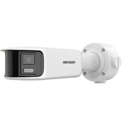 Hikvision DS-2CD3T87G2P-LSU/SL(4MM)(C) Cámara IP Bullet Fija ColorVu Panorámica Serie Ultra de 8MP, lente de 4mm, IP67, blanca