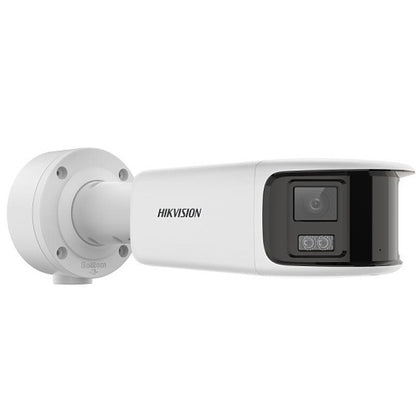 Hikvision DS-2CD3T87G2P-LSU/SL(4MM)(C) Cámara IP Bullet Fija ColorVu Panorámica Serie Ultra de 8MP, lente de 4mm, IP67, blanca