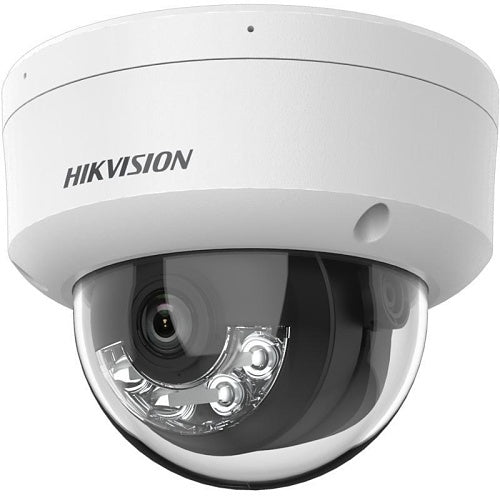 Hikvision DS-2CD1143G2-LIU Cámara de red domo fija con luz híbrida inteligente de 4MP y lente fija de 2,8 mm, serie PL Value, blanca