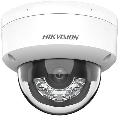 Hikvision DS-2CD1143G2-LIU Cámara de red domo fija con luz híbrida inteligente de 4MP y lente fija de 2,8 mm, serie PL Value, blanca