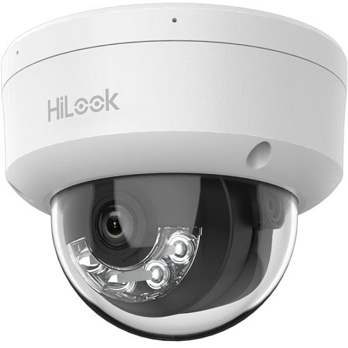 HiLook IPC-D140HA-LU(2.8mm) Cámara IP domo Value Series de 4MP con luz dual MD 2.0 IP67 y objetivo fijo de 2,8 mm, blanca