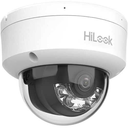 HiLook IPC-D140HA-LU(2.8mm) Cámara IP domo Value Series de 4MP con luz dual MD 2.0 IP67 y objetivo fijo de 2,8 mm, blanca