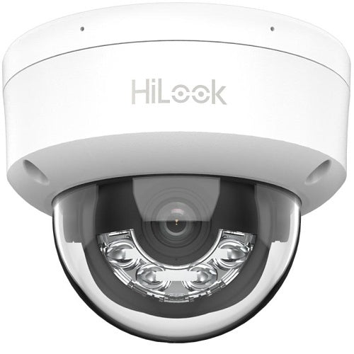 HiLook IPC-D140HA-LU(2.8mm) Cámara IP domo Value Series de 4MP con luz dual MD 2.0 IP67 y objetivo fijo de 2,8 mm, blanca
