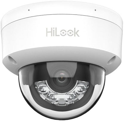 HiLook IPC-D140HA-LU(2.8mm) Cámara IP domo Value Series de 4MP con luz dual MD 2.0 IP67 y objetivo fijo de 2,8 mm, blanca