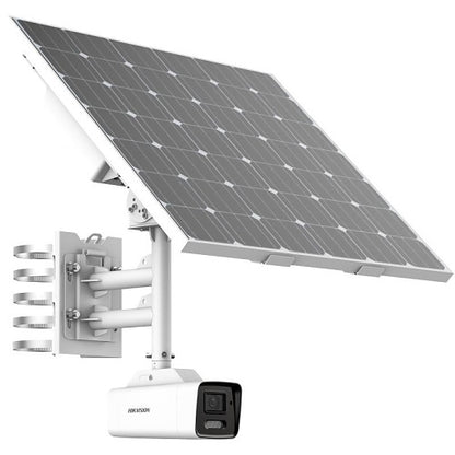 Hikvision DS-2XS6A46G1/P-IZS/C36S80(2.8-12mm) Kit de cámara IP 4G ANPR Bullet de energía solar de 4MP, cámara con lente varifocal de 2,8-12 mm, panel fotovoltaico de 80 W, IP66