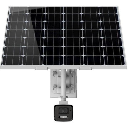 Hikvision DS-2XS6A46G1/P-IZS/C36S80(2.8-12mm) Kit de cámara IP 4G ANPR Bullet de energía solar de 4MP, cámara con lente varifocal de 2,8-12 mm, panel fotovoltaico de 80 W, IP66