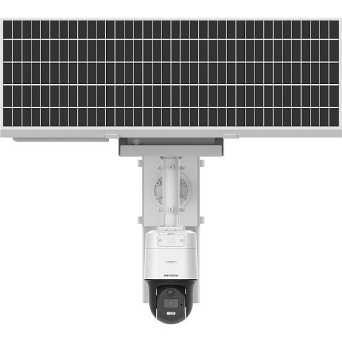 Hikvision DS-2XS3Q47G1-LDH/4G/C18S40(4mm) Configuración de cámara PT de seguridad ColorVu serie alimentada por energía solar de 4MP, objetivo fijo de 4mm, IP65