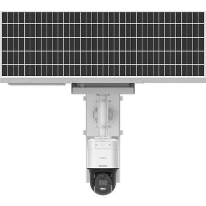 Hikvision DS-2XS3Q47G1-LDH/4G/C18S40(4mm) Configuración de cámara PT de seguridad ColorVu serie alimentada por energía solar de 4MP, objetivo fijo de 4mm, IP65
