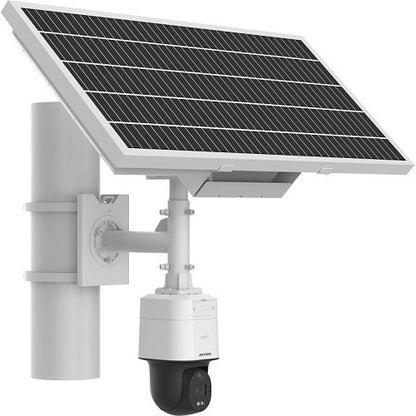 Hikvision DS-2XS3Q47G1-LDH/4G/C18S40(4mm) Configuración de cámara PT de seguridad ColorVu serie alimentada por energía solar de 4MP, objetivo fijo de 4mm, IP65