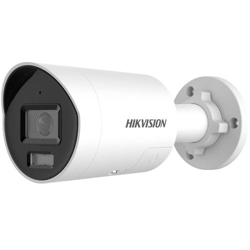 Hikvision DS-2CD2087G2H-LIU/SL(2.8mm)(eF) Mini cámara IP tipo bala fija con luz híbrida inteligente de 8MP y ColorVu de la serie Pro, distancia focal de 2,8 mm, blanco