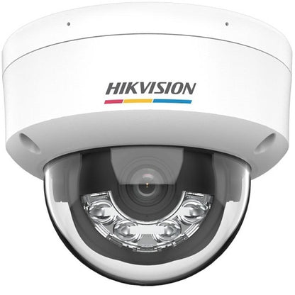 Hikvision DS-2CD1147G2H-LIU(2,8mm) Serie Value Cámara IP domo ColorVu de 4MP con luz híbrida inteligente, lente fija de 2,8 mm, IP67, IK08, blanco