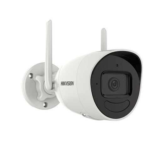 Hikvision DS-2CV2041G2-IDW(W)(2.8mm) Cámara IP Bullet fija con audio para exteriores de la serie Cable-Free de 4MP, objetivo de 2,8 mm, blanco