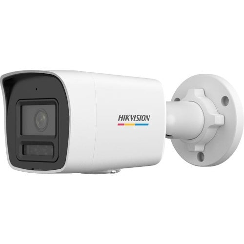 Hikvision DS-2CD1027G2H-LIU(2.8mm) Value Series Cámara bullet IP de 2MP, objetivo fijo de 2,8 mm, ColorVu, luz híbrida inteligente, blanco