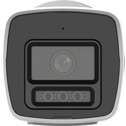 Hikvision DS-2CD1047G2H-LIU(2.8mm) Value Series Cámara bullet IP de 4MP, objetivo fijo de 2,8 mm, ColorVu, luz híbrida inteligente, blanco