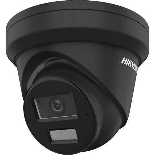Hikvision DS-2CD2383G2-LI2U(2.8mm)(BLACK) Cámara IP Pro Series Acusense de torreta fija con luz híbrida inteligente de 8MP, objetivo de 2,8 mm, IP67, negra