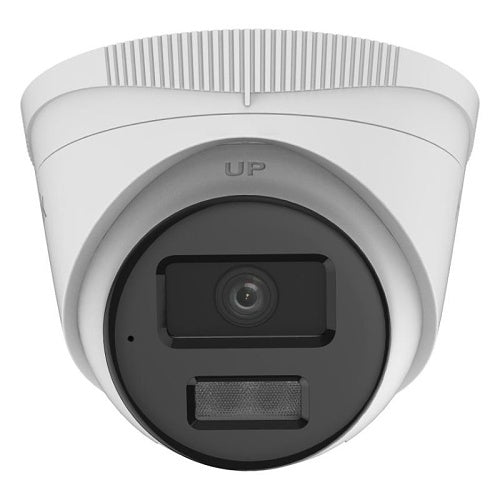 HiLook IPC-T240HA-LUC(2.8mm) Cámara IP con torreta luminosa híbrida inteligente de 4MP, objetivo fijo de 2,8 mm