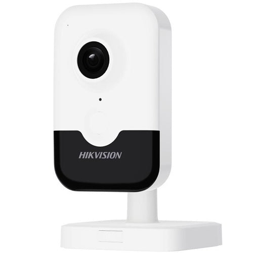 Hikvision DS-2CD2443G2-IW(4MM)(W) Cámara IP en cubo con detección del cuerpo humano y audio de 4MP para interiores de la serie Cable-Free, objetivo fijo de 4 mm, ranura SD, blanco y negro