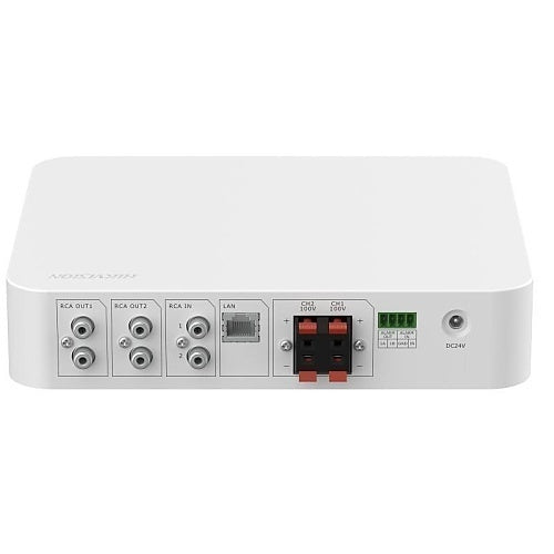 Hikvision DS-QAE1A80G1-VB Amplificador de red de 2 zonas de 80W