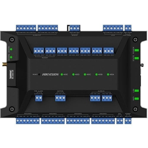 Hikvision DS-K2702WX-E1(P) Controladora de Acceso 2-Puertas, Ultra, POE, solo electrónica, TCP/IP, RS485, Wifi, para 4 lectores RS485 o 4 lectores Wiegand.