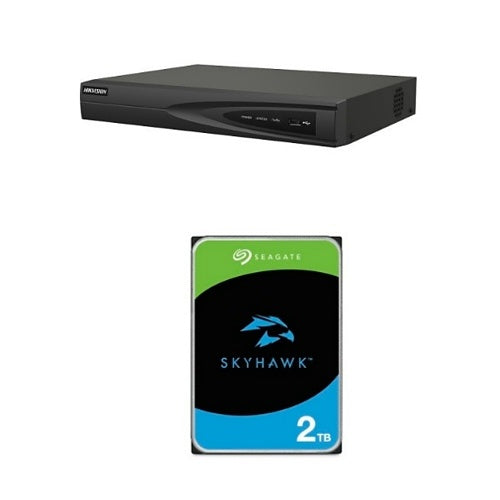 KIT VIDEO K-16NVR2TBHILOOK NVR 16 entradas 1U 4K 160Mbps disco duro NO instalado de 2TB