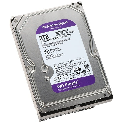 Western Digital Purple 3TB - Disco Duro Videovigilancia WD34PURZ