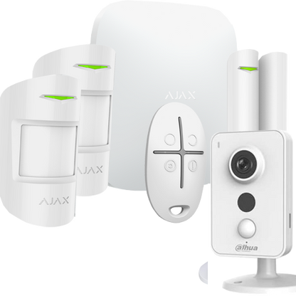 Kit Alarma Ajax | Panel GPRS/IP + 2 PIR + Magnético + Mando + Cámara IP WiFi